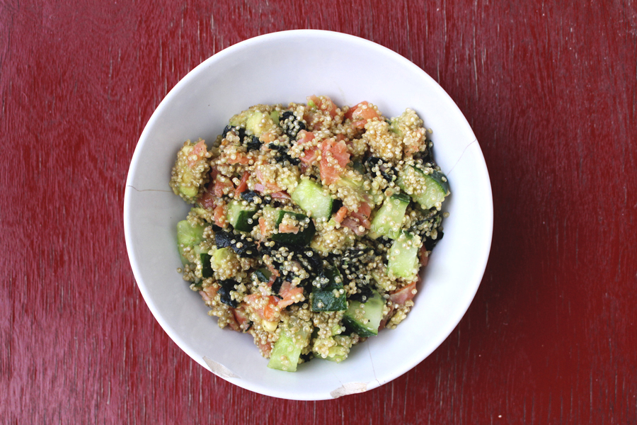 Recept: quinoa salade (gezonde sushi bowl)