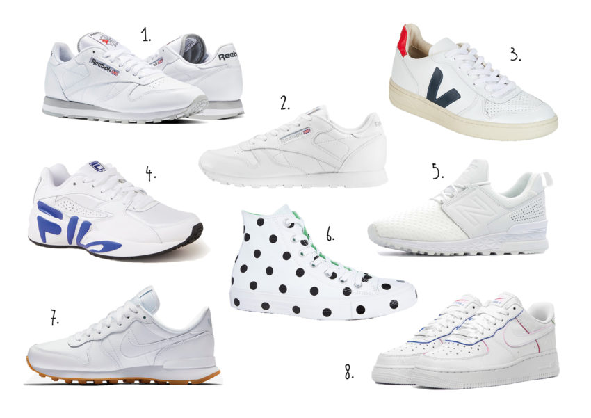 Witte sneakers via webshop Sportshowroom
