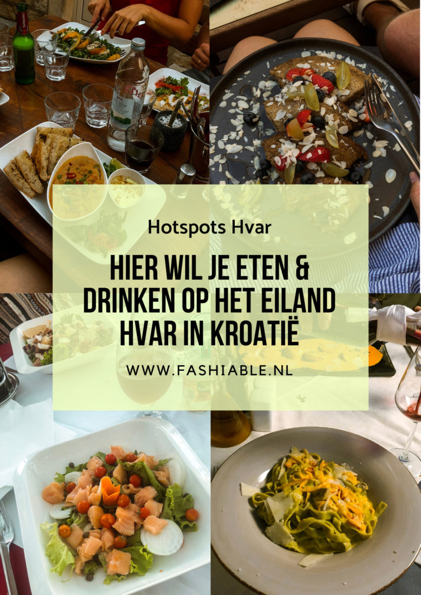 Hier wil je eten en drinken op het eiland Hvar in Kroatië