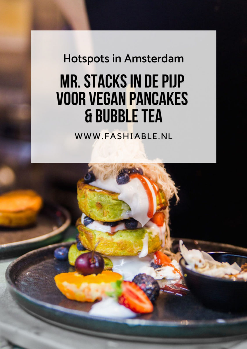 Mr. Stacks in Amsterdam voor vegan pancakes en bubble tea